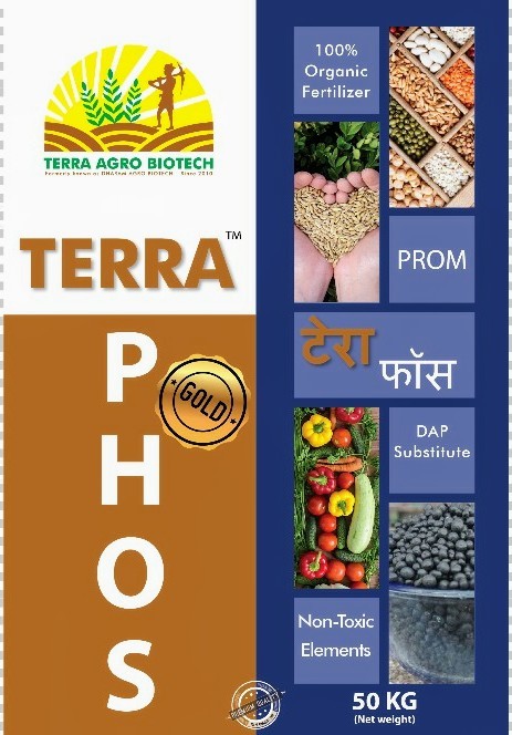 Terra Phos Gold - Organic Biological Mixture, Rich Phosphorus Composition, Black Color, 99% Purity | Non-toxic Water Soluble Dap Substitute, 12% Moisture Content