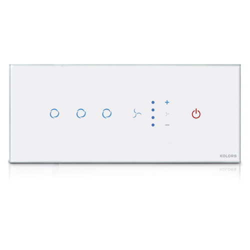 Black & White 3 Switch + Master Switch + Fan - 7 Module