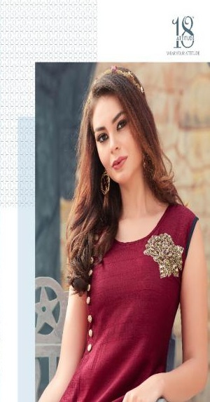 Maroon Silk Kurtis