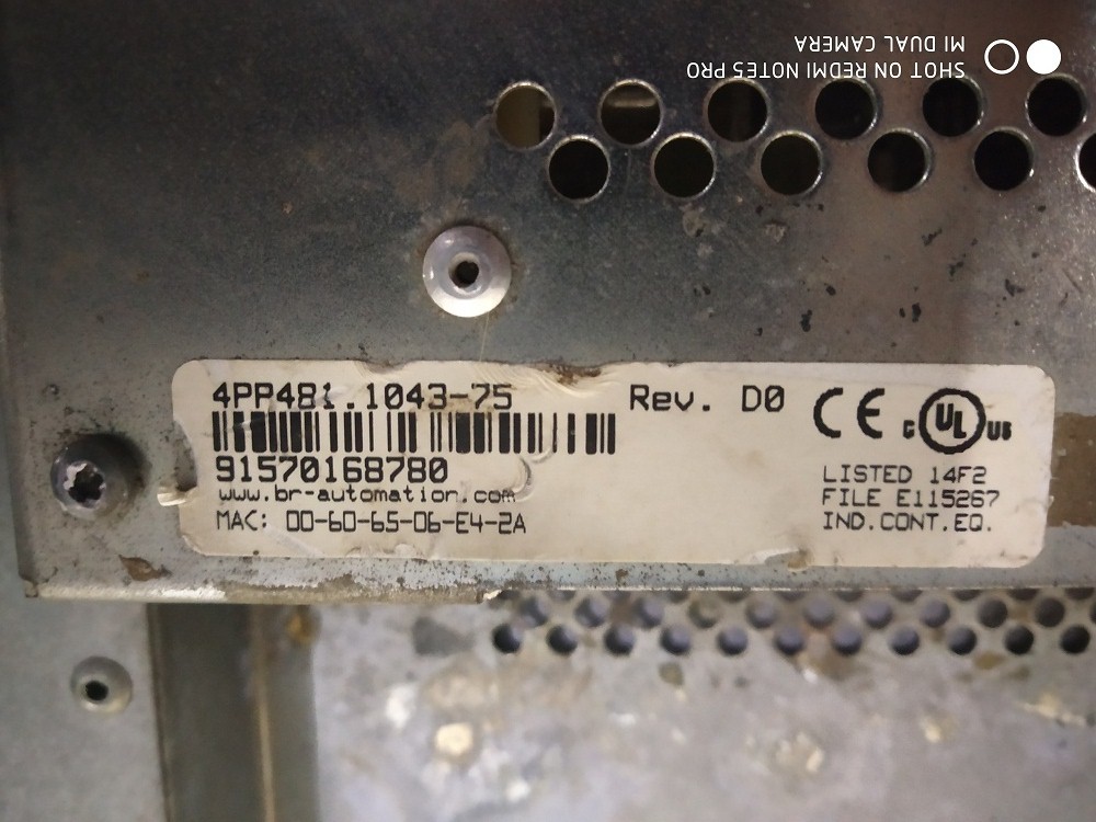 B & R Hmi 4pp481.1043-75 Hmi