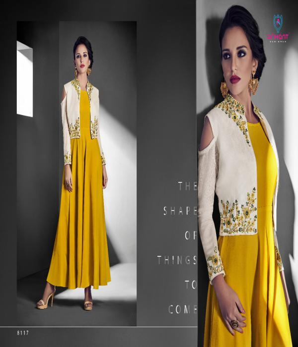 Yellow Designer Kurtis