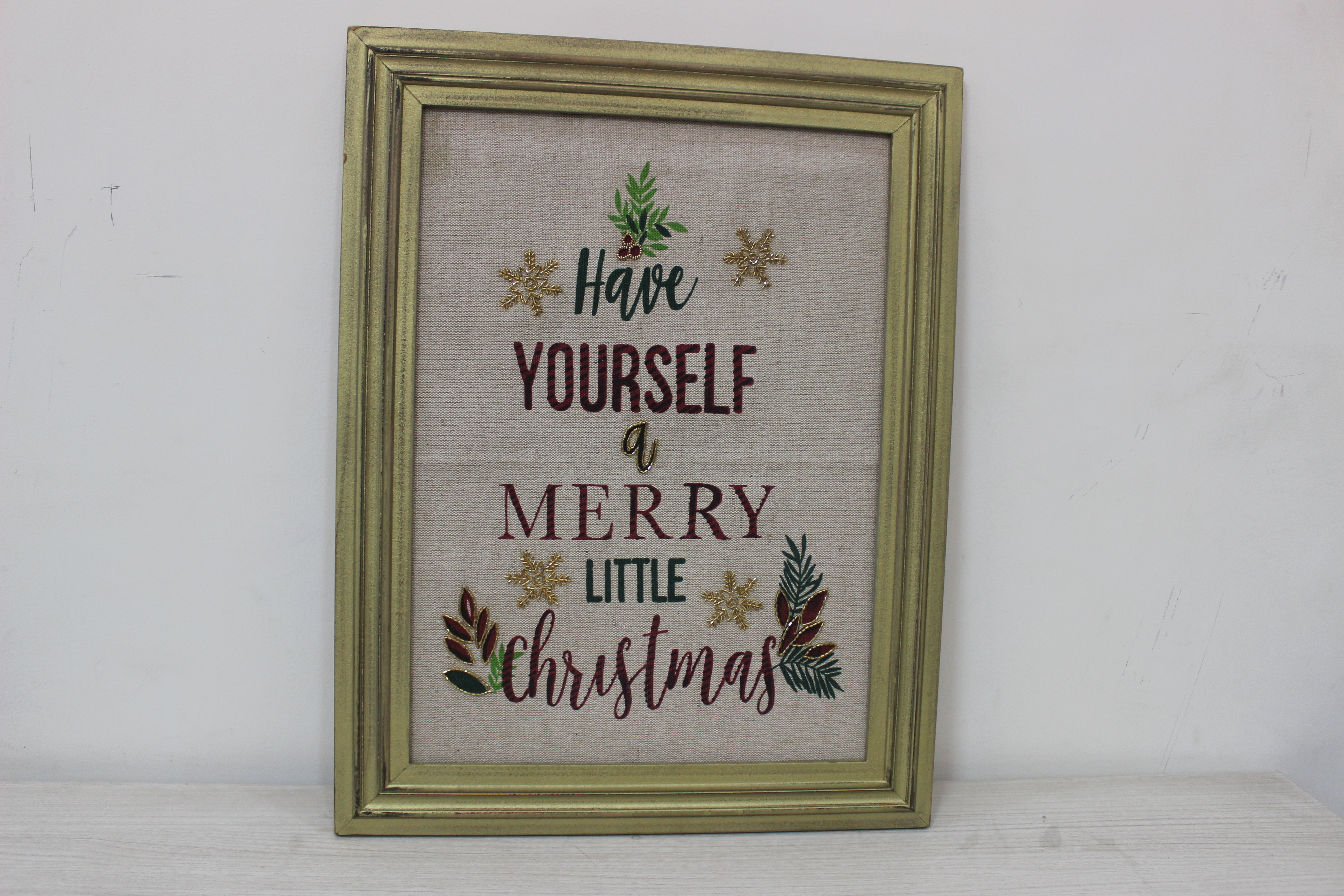 Handpainted Wooden Wall Decor - 12" X 12" Square, Antique Finish, Artistic Look