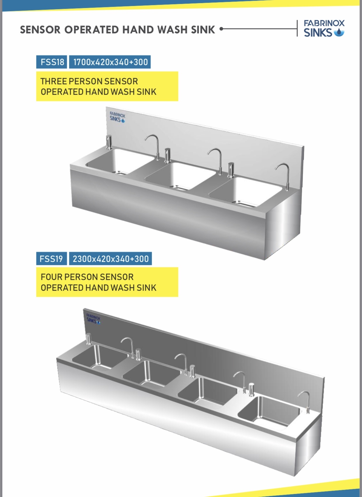 Sensor Operated Hand Wash Sink Application: In Hotel And Restaurant