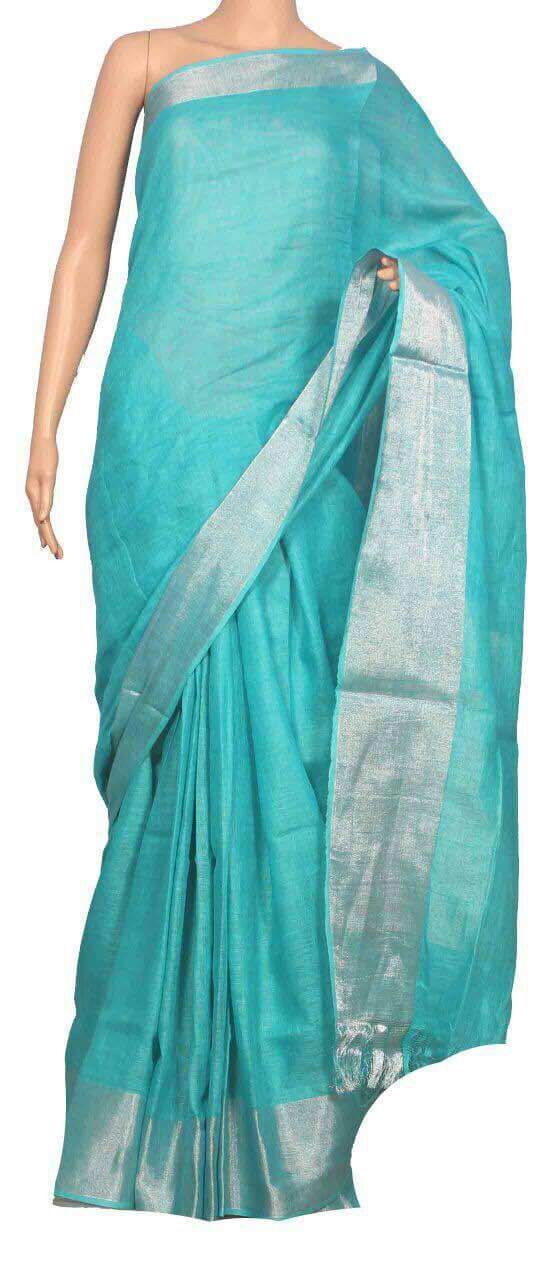 Linen Plain Sarees