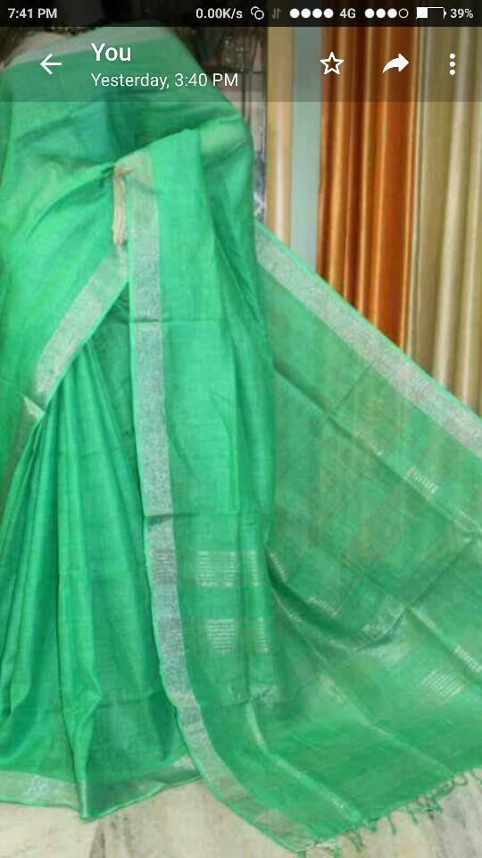 Plain Linen Sarees
