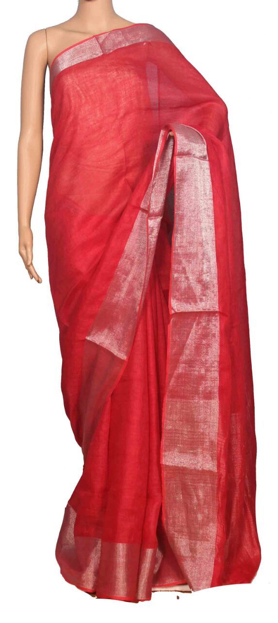 Plain Linen Sarees