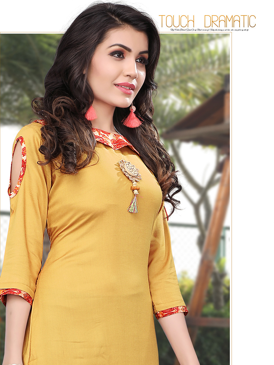 Yellow Modern Kurti