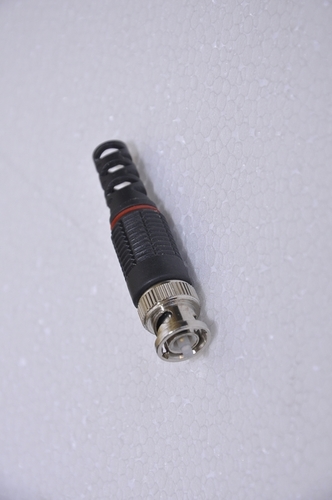 Bnc Connector - Metal and Plastic, Standard Size, Black and Silver | Durable Design with Insulator, Ensures Disturbance-Free Signal Transfer