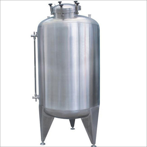 SS Storage Tank - 304 Stainless Steel, Half Lid Design, High Speed Mixing | Fast Heating, Mirror Finish, Three Robust Legs