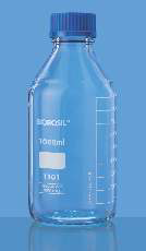 नीला स्क्रू कैप वाली बोतलें