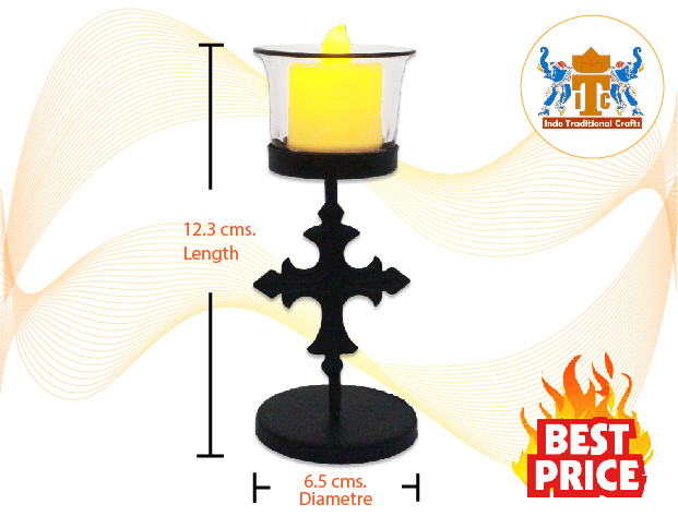Crossed Design Candle Holder