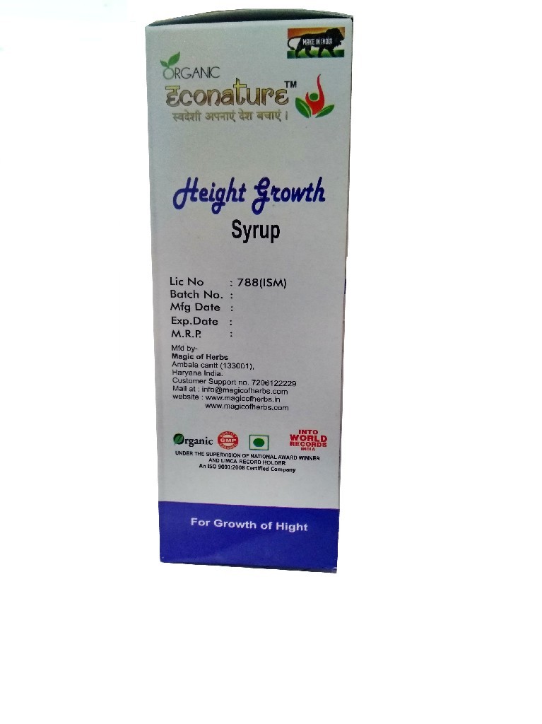 Height Growth Syrup Organic Medicine