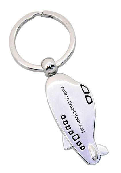 Airplane Keychain - Metal, 6 Mm Thickness, Silver Color | Oem & Odm Services, High Quality 3d Detailing, Laser Printed Airline Logo