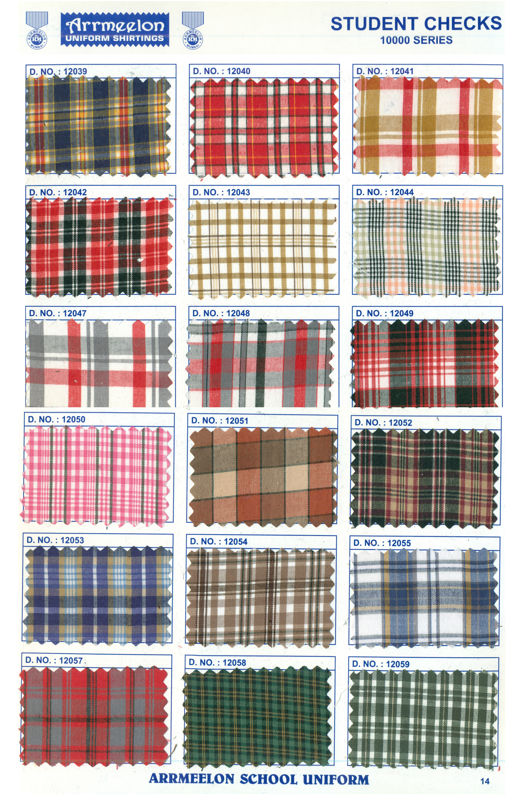 Student Checks Uniform Fabric - Polyester, Multicolour | Light In Weight, Quick Dry, Washable, Skin-friendly, Colorfast, High Tear Strength