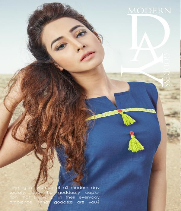Ladies Kurti - Cotton Maslin Blend, Size L/xl/xxl, Blue Color, Casual Sleeveless Design, Wrinkle-free Quality