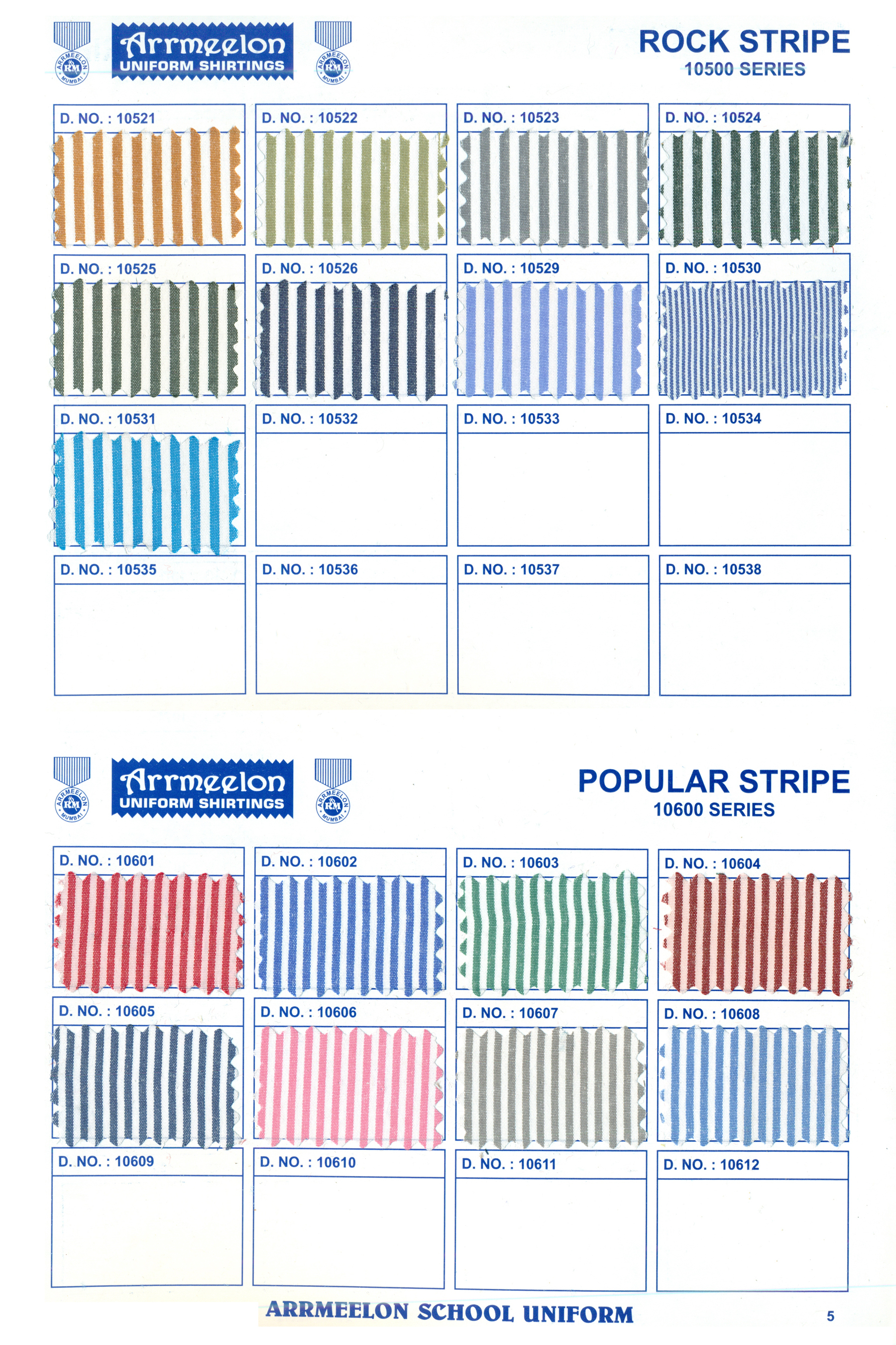 Rock Stripe Uniform Fabric - Attributes: Washable