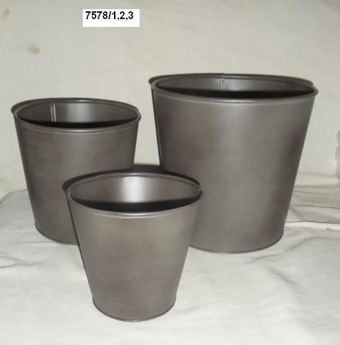 Grey Garden Planters
