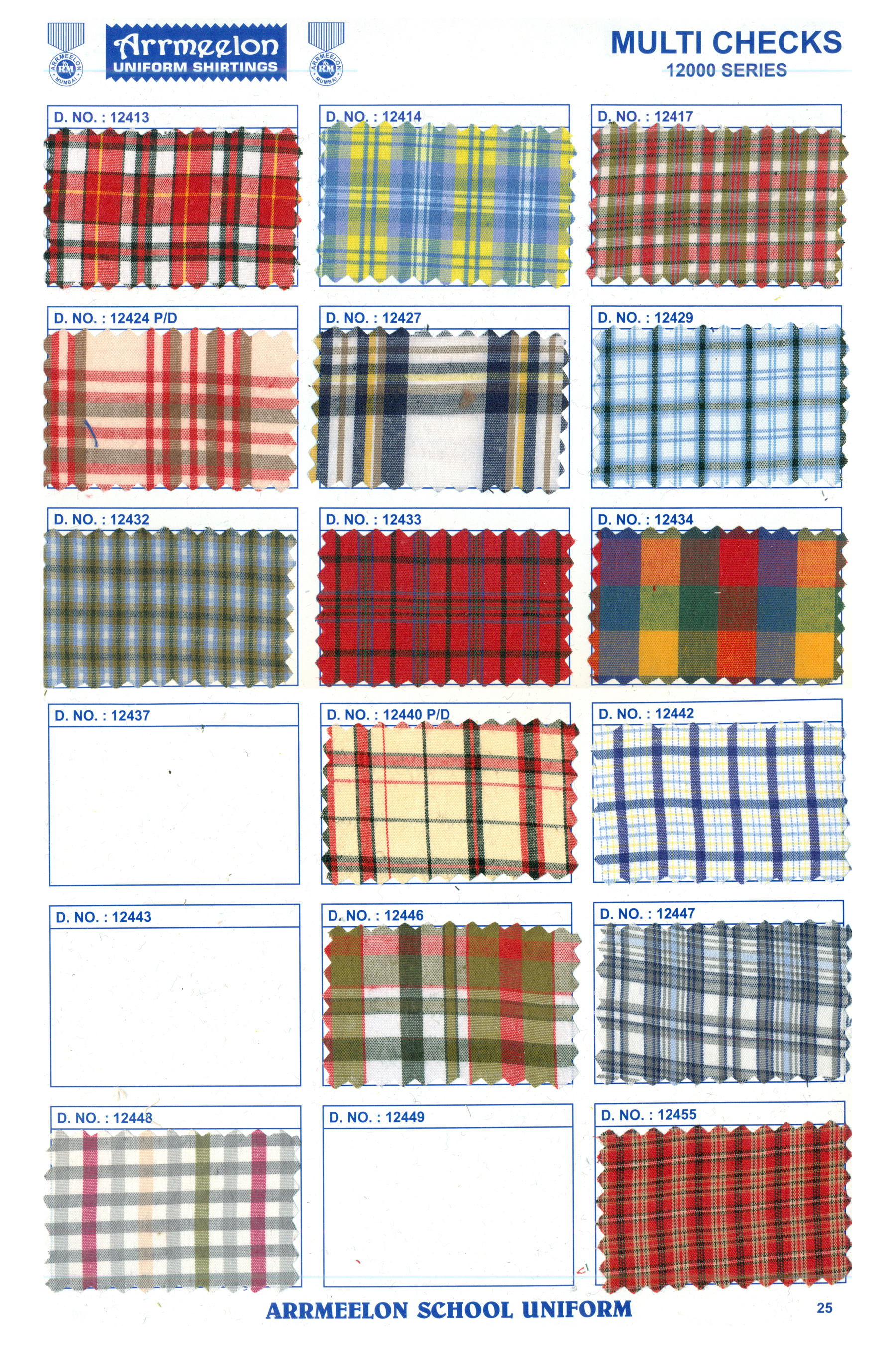 Checkard Multi Uniform Fabric - Polyester Material, Multicolour | Quick Dry, Washable, Plain Style, Check/stripes Texture For Apparel