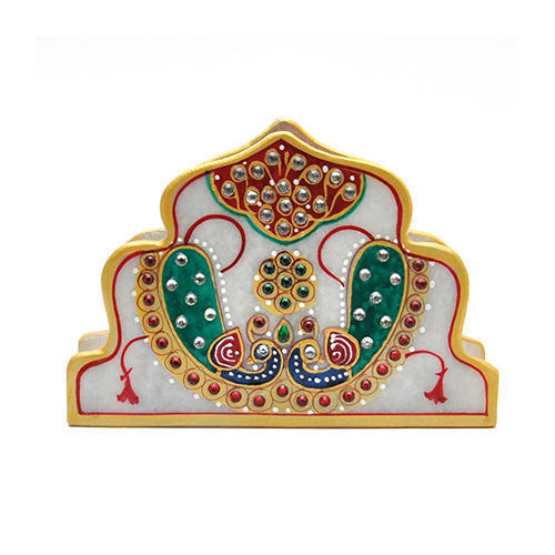 मल्टी कलर/व्हाइट मार्बल टिशू होल्डर