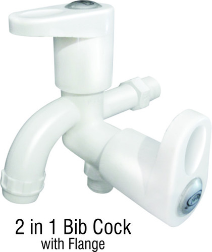 2 in 1 bib Cock with Flange