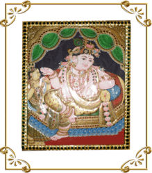 Benne Krishna Tanjore Painting