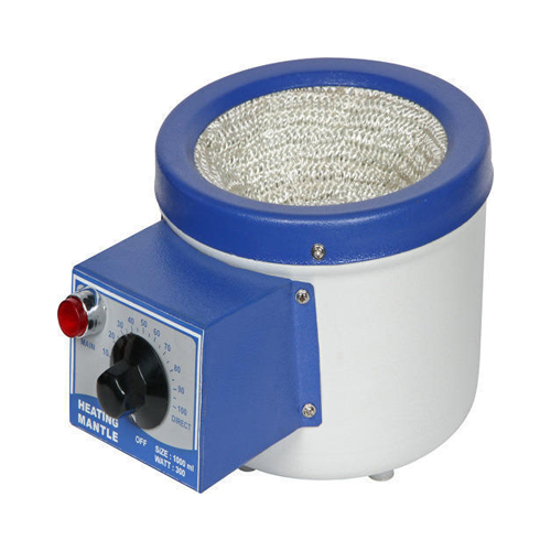 Heating Mantle - Mild Steel & Stainless Steel, 220 Volt Voltage, Blue & White Color, Energy Regulator Temp Controller