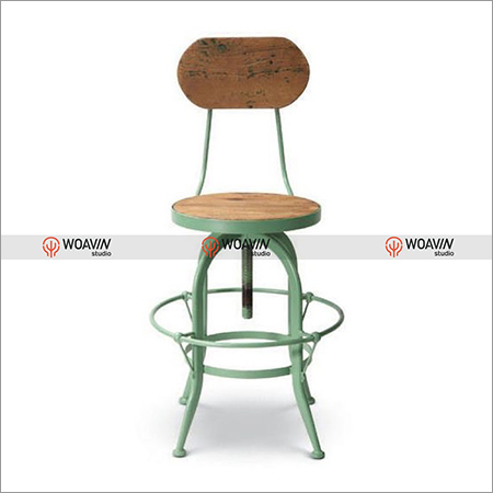 औद्योगिक बार काउंटर समायोज्य लकड़ी के शीर्ष धातु की Stool