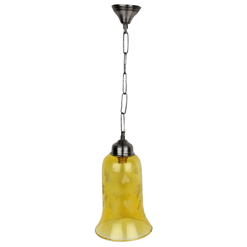 Yellow Cutting Glass Hanging Light