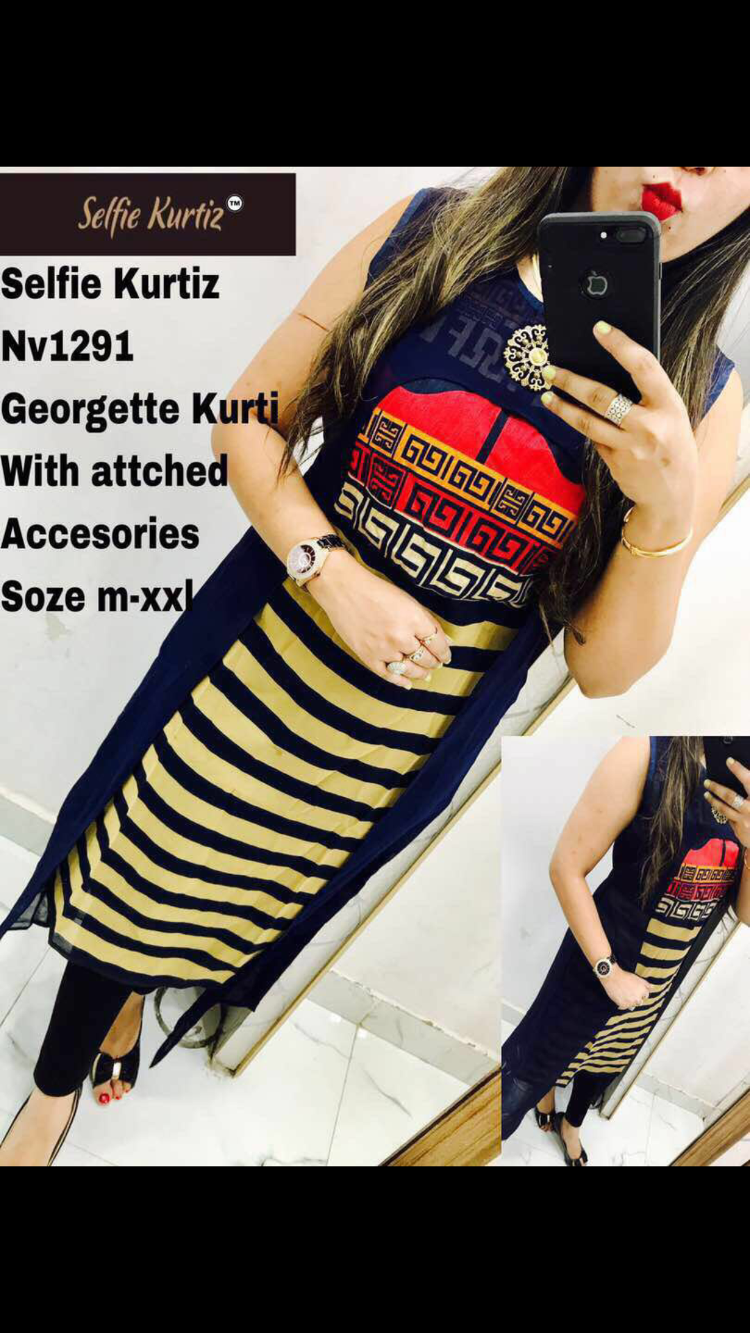 Chiffon Selfie Kurti