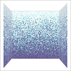 Blue Gradation Bathroom Tile