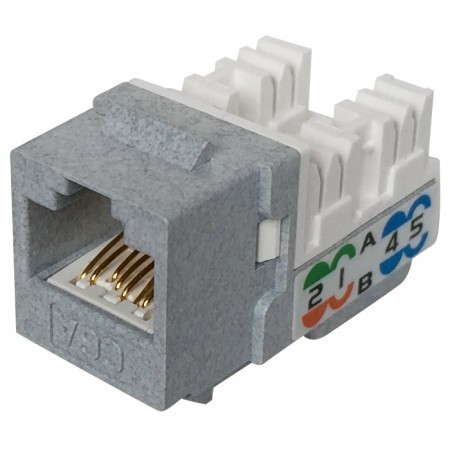Cat6a Utp 90a 110 Punch Down Keystone Jack