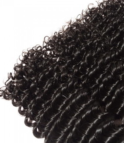 Deep Curly Human Hair - 100% Organic Indian Virgin Hair, 12 Inch Length, Natural Black Color | Shiny, Soft, Thick Texture With One-sided Cuticles, 90 Days Warranty