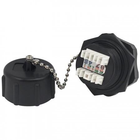 Ip67 Industrial Cat6 Stp 180 Degree 110 Type Keystone Jack