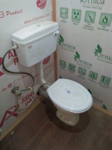 Mobile Toilets - Ceramic, 15.75" x 15.75" x 29.5" , White Round Bowl - Dual Flush, 1.28 GPF Water Efficient