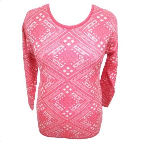 Pink Long Woolen Top