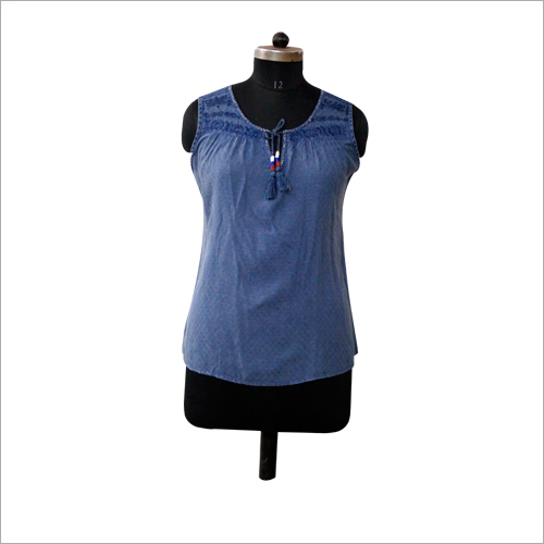 Blue Plain Top