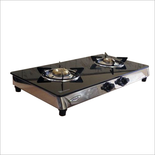 गैस स्टोव 2 बर्नर काले