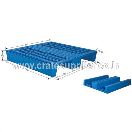 3 रनर सिंगल डेक परफोरेटेड डेक प्लास्टिक पैलेट