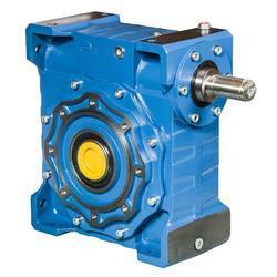 Worm Gearbox - Iron Material, 12.8 Kg Weight, Grey Color | High Efficiency 85%, 1:7.5 To 1:100 Rpm Output Speed, Insensitive To Shocks, Compact Design