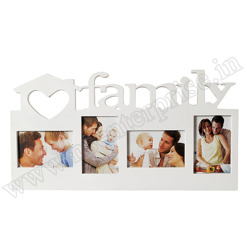 CF-06 Collage Frame - Plastic Material, 4" x 6" Display Size, White and Black Color | Easy-Hang Design for Horizontal or Vertical Use