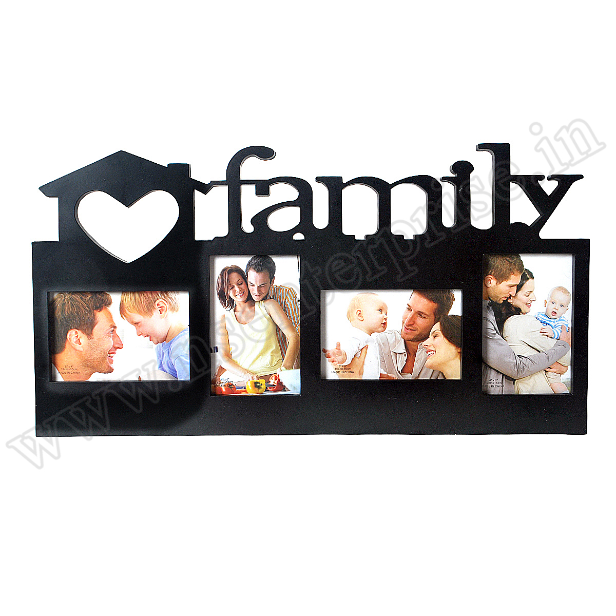 Cf-06 Collage Frame - Plastic Material, 4" X 6" Display Size, White And Black Color | Easy-hang Design For Horizontal Or Vertical Use