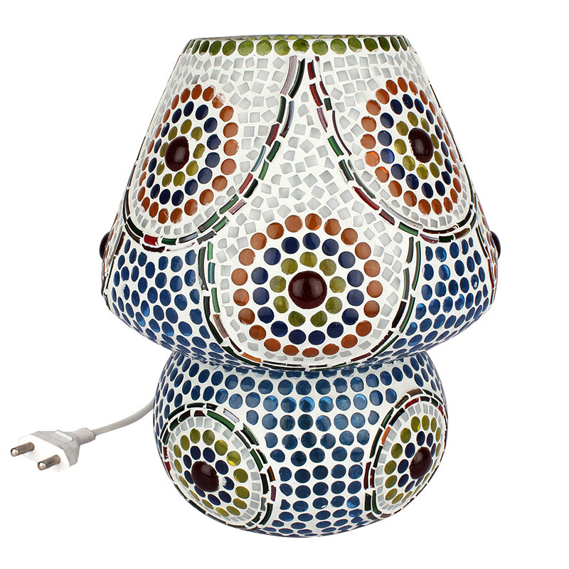 Any Colour Of Your Choice Mosaic Decorated Dome Shaped Glass Lamp
