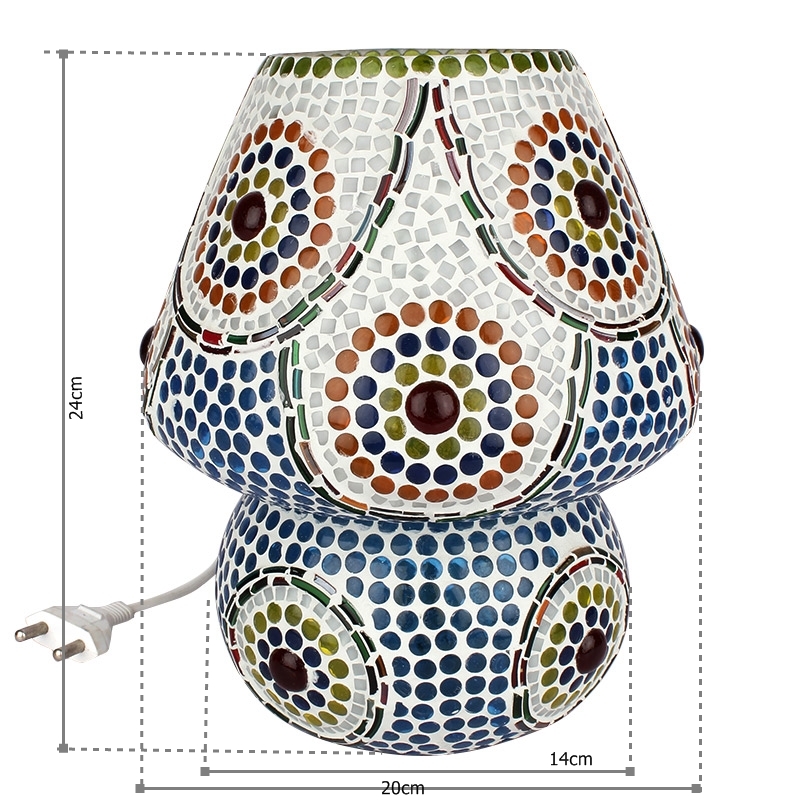 Any Colour Of Your Choice Mosaic Decorated Dome Shaped Glass Lamp