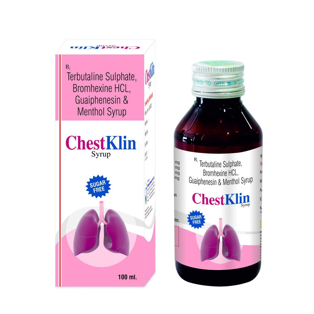 टेरबुटालीन ब्रोमहेक्सिन गाइफेनेसिन और मेन्थॉल सिरप