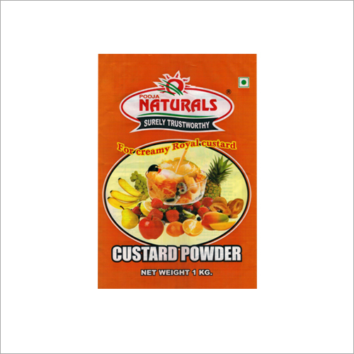 Custard Powder - 1kg Packet, Yellow Color, Made With Corn Starch And Sugar, Instant Flavorful Delight