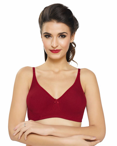 Ladies Dark Red Color Bra