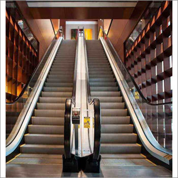 Escalator - Steel & Aluminum, Customizable Dimensions, Variable Speed, High Capacity, Electric Power, Emergency Stop Safety Feature, Microprocessor Control System