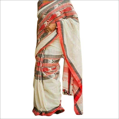 Your Product - Cream And Red Printed Fabric | Ideal For Rainy Spring, Summer, And Winter Seasons