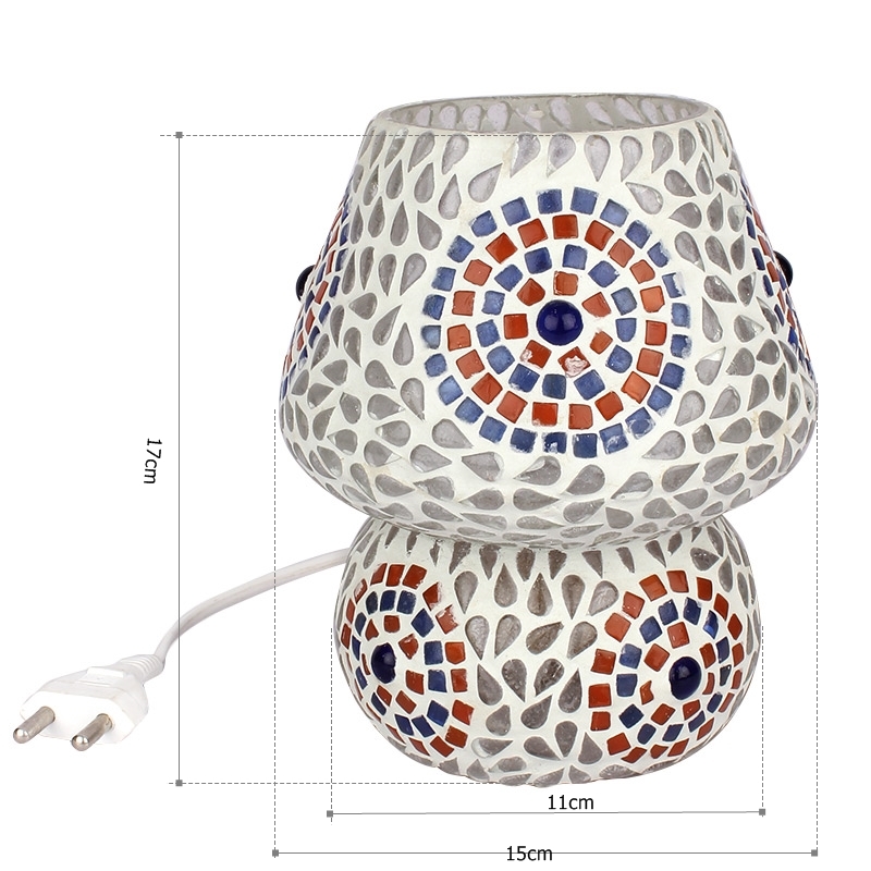 Handcrafted Natural Coloured Dome Shaped Glass Lamp Light Source: Incandescent