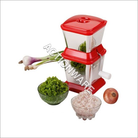 S.S.Onion Chopper - Stainless Steel, Small to Large Size, Red and Silver Color | Ideal for Home, Kitchen, and Restaurant Use